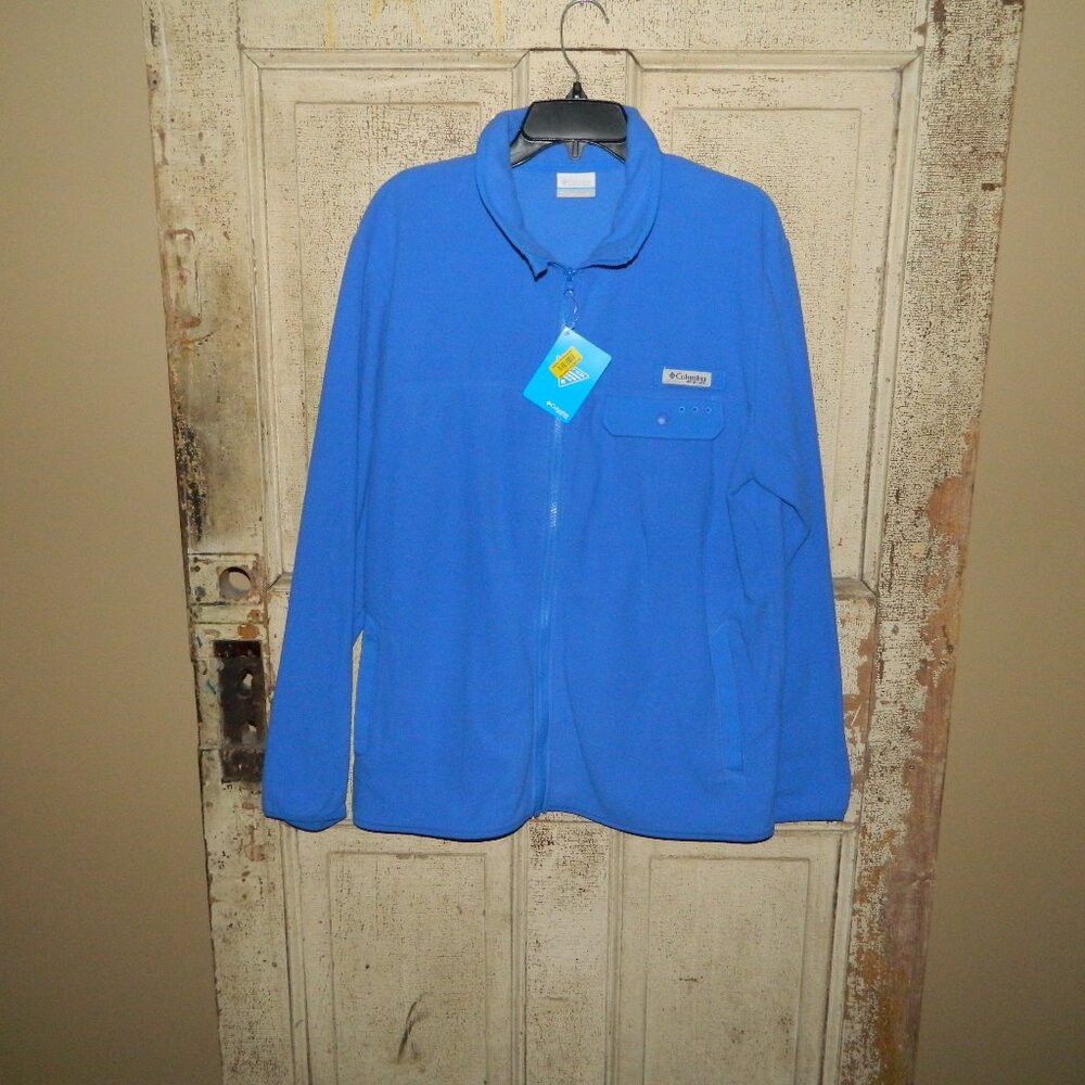 Columbia PFG Harborside II Full Zip Fleece Jacket Sz Mens L (UU-36)